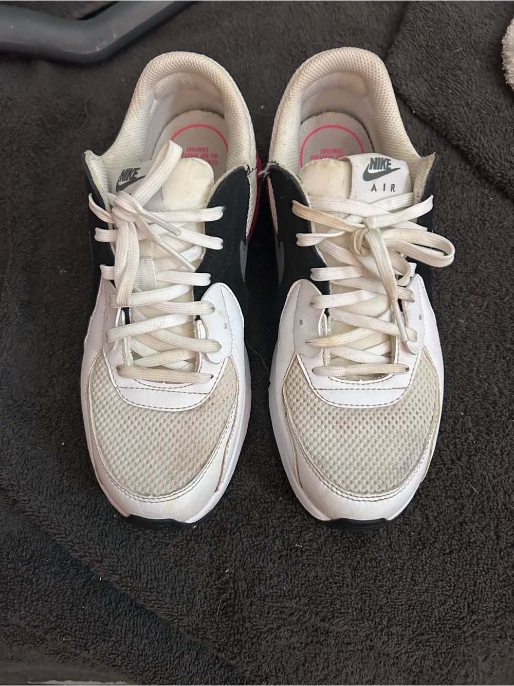Nike White Black Hot Neon Pink Low-Top Sneakers
